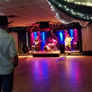 stage view from the back of the room