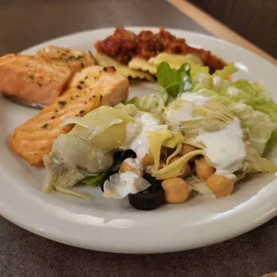 a plate of food on a table