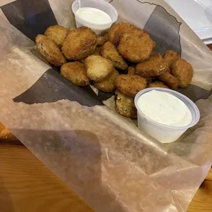 These fried pickles were extra crispy and hit the spot