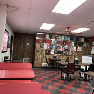 the inside of a restaurant