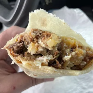 Green Chili Meat Breakfast Burro