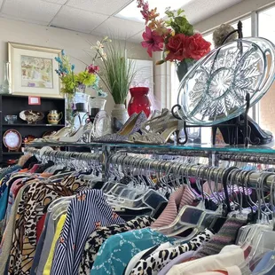 This is the women&apos;s clothing area, complete with shoes and accessories.