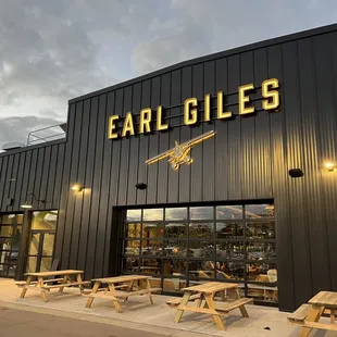 the front of the building