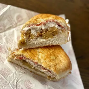 Holiday Turkey Hot Sandwich: really good! The stuffing and gravy and cranberry give it the thanksgiving vibe.