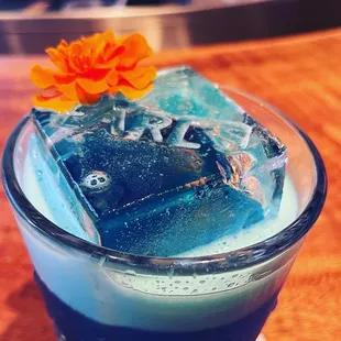 Kawehewehe cocktail: Kuleana nanea rum, smoked pineapple cordial, vanilla foam