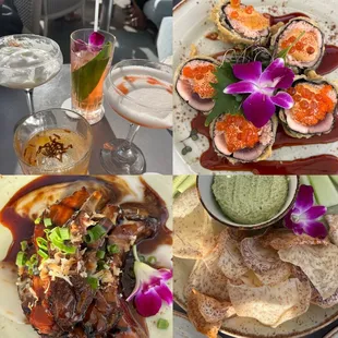 Coconut cake martini, edamame hummus, futomaki, and a few other things I can&apos;t remember