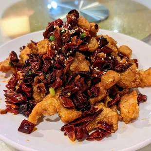 a plate of food on a table