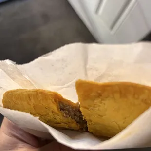Beef Patty...always flaky and tender.