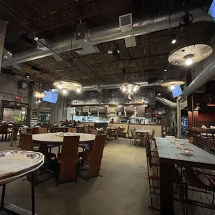 Inside from the west side of the main dining area.