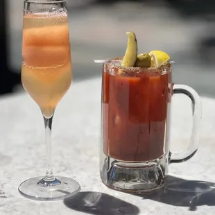 Watermelon Mimosa and Bloody Marry