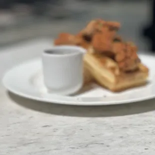 a plate of food on a table