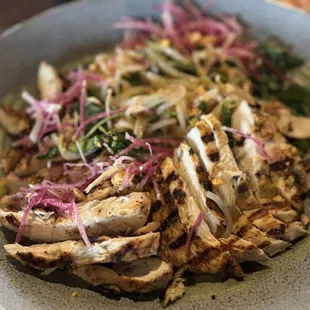 Udon noodles with chicken