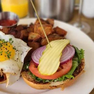 Breakfast burger at earls is my go-to