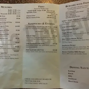 Food menu (2/11/22)