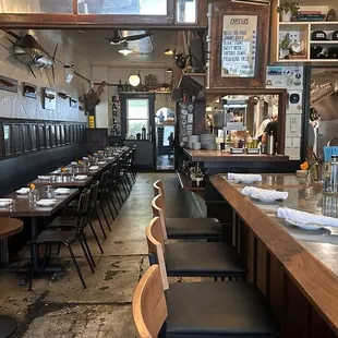 Sitting at the bar and I was the first to arrive