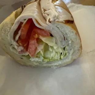 a close up of a sandwich