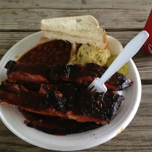 2 Meat Plate: Ribs and Brisket