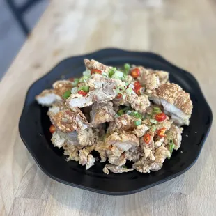 a plate of food on a table