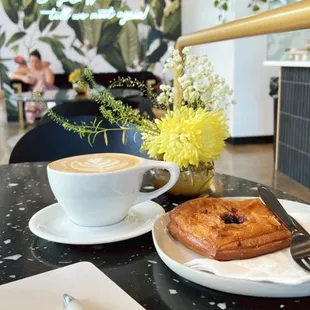 Horchata Latte + Cheese Danish