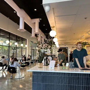 a man standing at the counter