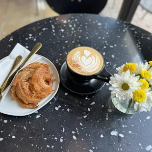 Beef kolache and the new banana latte. Yum!