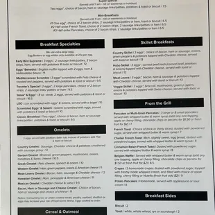 Breakfast Menu
