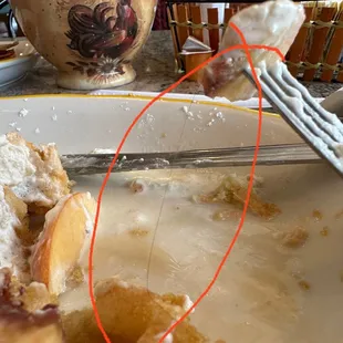 Hair in food - Peach Waffle