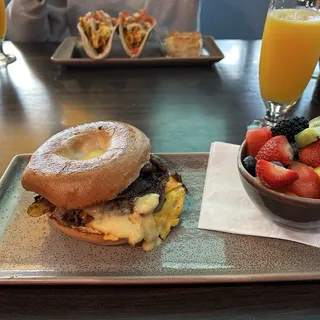 STEAK, EGG, & CHEESE BAGEL