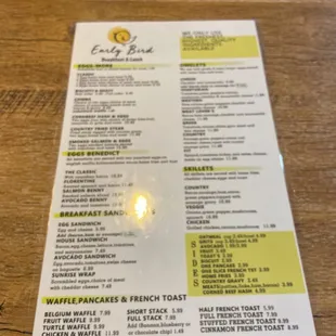 Breakfast Menu