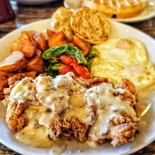 Chicken Fried Chicken and eggs