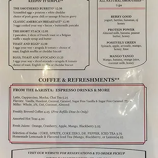 Menu side 2