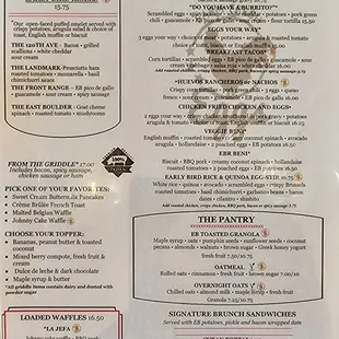 Menu side 1