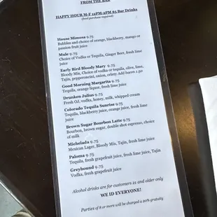 The Cocktail Menu