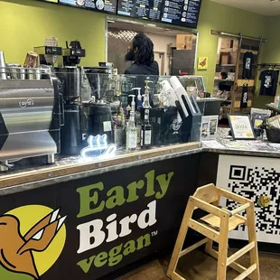 a man standing at the counter