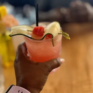 Watermelon and Cucumber Breakfast Margarita. #excellent
