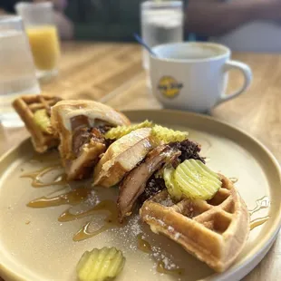 Chicken and waffles