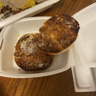 Burnt English muffin