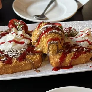 Daily special- corn flake French toast with fried ice cream