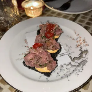 squid ink crispy rice