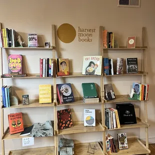 a bookshelf full of books