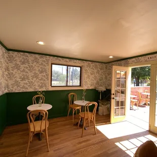 The retro cafe is a great place to sit and relax.