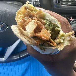 Fried Chicken Breakfast Burrito