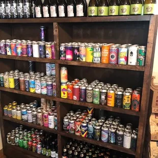 shelves of beer