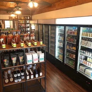 the inside of the store