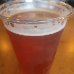 $8 beer in plastic. No