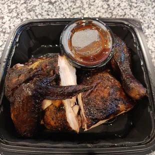 Smoked half chicken