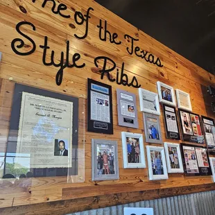 Wall of awards and fame!