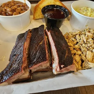 Rib and chicken plate