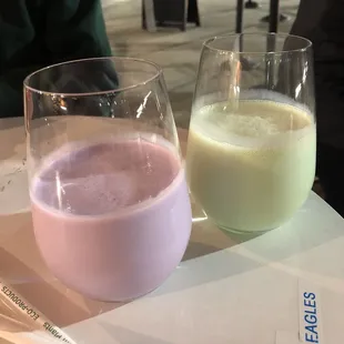 Ube and Pandan Milkshakes