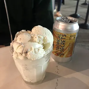 Junior Mint Ice Cream and Beer